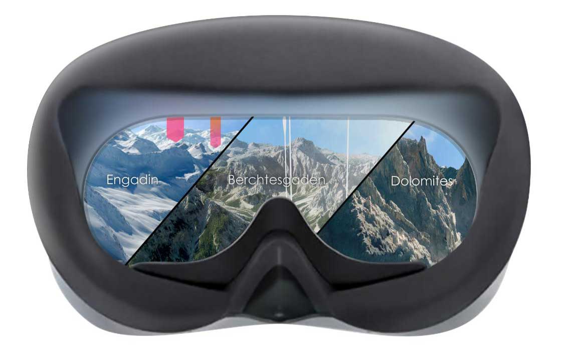 brille-icaros VR-Brille des ICAROS-Trainingssystems für interaktive Balance- und Koordinationsübungen